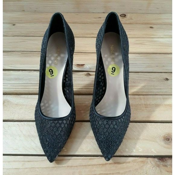 New Nine West Womens Black  Pumps Size 9m * - Picture 2 of 7